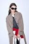 Ash Beige Minimal Trench Coat