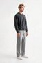 Selanik Fabric Round Neck Smoked Sweatshirt Comfortable Fit - 4
