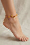 Papatya 2 Rows Handmade Crystal Anklet