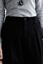Black Double Bridged Gabardine Pants - 4