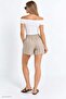 Women's Striped Raw Linen Shorts - 4