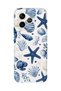 Honor 600 Lite Compatible Starfish and Shells Pattern Transparent Phone Case