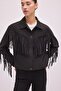 Tasseled Suede Short Jacket - 3
