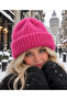 Furry Soft Fuchsia Beanie