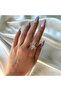 Women's Silver Color Stone Adjustable North Star Ring - 2