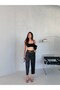 Gray Leopard Patterned Carrot Pants - 5