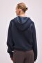 Hooded Basic Zippered Sweatshirt - 4