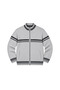 Men's Large Size Light Gray Patterned Knitwear Cardigan with Pockets 3Xl-4Xl-5Xl-6Xl - 4