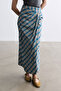 Petrol Ecose Skirt with Knot Detail - 4