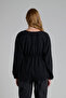 Mira V-Neck Gathered Maternity Blouse - 5