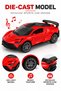1:36 Scale Die-Cast Sports Car Toy for Kids Ages 3+ – Metal Model Car with Music Function, Detailed Racing Design, Rear Spoiler & Rolling Wheels – Assorted Colors - 2