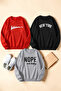 Unisex Mixed Printed Crew Neck Sweatshirt Set – Pack of 3