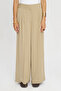 Women's Draped Solid Color Wide-Leg Fabric Trousers