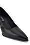 Women's Genuine Leather Black Heeled Shoes - 7