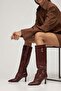 Marcella Burgundy Belted Women's Thin Heeled Boots - 2