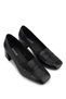 Women's Genuine Leather Black Heeled Shoes - 2