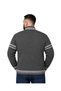 Men's Large Size Smoked Patterned Knitwear Cardigan with Pockets 3Xl-4Xl-5Xl-6Xl - 3