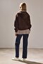 Hooded Basic Zippered Sweatshirt - 5