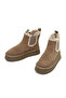 Women's Mink Thick Soled Patterned Suede Leather Teddy Boots Wf530014Ds - 6