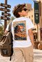Saudi Arabia Vintage Desert Postcard Kids T-Shirt - 3