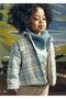 Baby Boy Long Sleeve Blue Plaid Shirt with Fur Inside