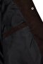 Men's Relax Fit Comfortable Cut Suede Look Ribbed Collar Lined Brown Bomber Jacket with Pockets - 3