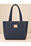 Jacquard Laminated Denim Tote Bag