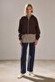 Hooded Basic Zippered Sweatshirt - 4