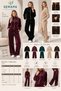Women's Velvet Tracksuit Set 80% Cotton 20% Polyester Zippered Relaxed Fit Wide Leg - 2