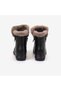 Women's Rubber Sole Fur Lined Zippered Genuine Leather Boots 6317 - 4