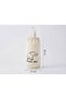 Feed Me Embroidered Hangable White Cream Canvas Fabric Bag Holder/Shoe Cover 21X36 cm