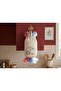 Feed Me Embroidered Hangable White Cream Canvas Fabric Bag Holder/Shoe Cover 21X36 cm - 3