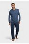 Ανδρική Βαμβακερή Πιτζάμα Interlock Basic Royal Blue - Ραφ
