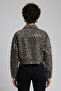 Trendy Leopard Pattern Cropped Denim Jacket - 2