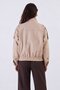 Buttoned Faux Leather Jacket - 4