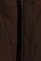 Men's relaxed fit stand collar brown puffer vest with concealed zipper, snap closure, and double pockets. - 5