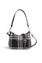 Black - Black Striped Plaid Women's Shoulder Bag Sp1259 - 6