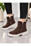 Women's Fur Lined Zippered Casual Boots Thick Soled Winter Suede Boots