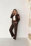 Women's Two-Piece Set Modal Fabric Garnished Top and Bottom Set - 3
