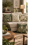 Botanical Heritage Set of 4 Cushion Covers 43X43 cm – Premium Suede with Green Botanical Pattern, Hidden Zipper - 2