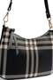 Black - Black Striped Plaid Women's Shoulder Bag Sp1259 - 4