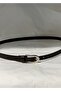 Brown&Sliver Belt (1.30 cm Leather, 2.40 cm Buckle Width) - 4