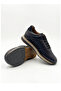 Navy Blue Genuine Leather Eva Sole Men's Sneaker Sports Shoes - 3477 - 3