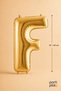 Gold Foil Balloon Letter F 16 Inch 40 Cm, Gold Color Name and Birthday Party Decoration - 2