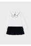 Girl's Velvet Skirt Suit with Collar Detail