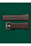 Men's Brown Melted Premium Leather 32mm Buckle Entry 24mm Watch Band