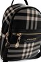 Black - Black Striped Plaid Women's Backpack Sp983 - 5