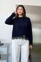 Women's Sleeveless and Skirted Knitwear Sweater Navy Blue - 27K 2652 - 4