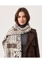 Cashmere Textured Patchwork Model Knitwear Scarf, Neck Shawl - 3