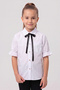 Girl's Black Ribbon Short Sleeve Pearl Detailed Sleeve Ruffle Pocket Shirt April 23 October 29 Show Outfit - 3